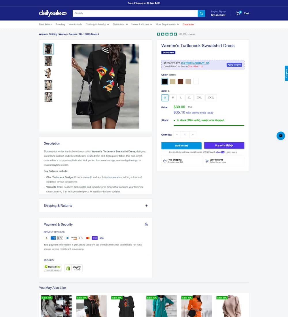 Daily Sale, Before: their page
